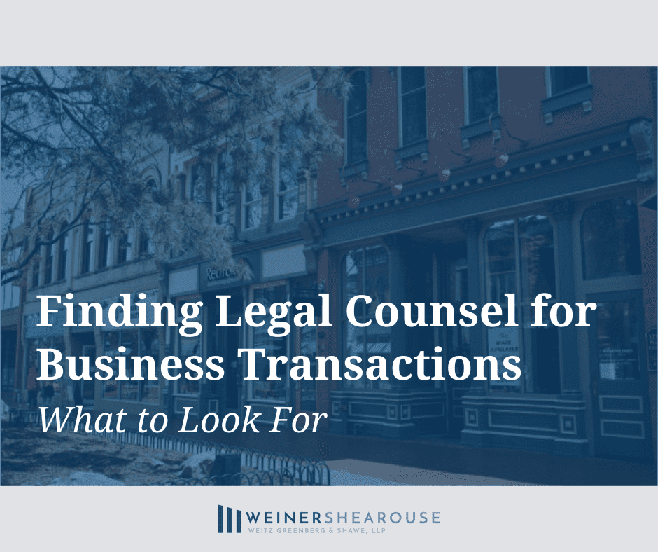 Finding Legal Counsel for Business Transactions